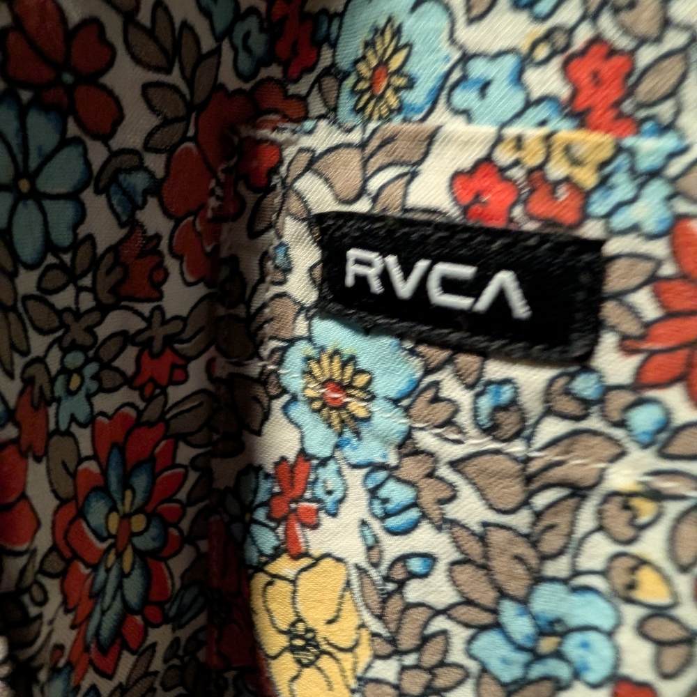 RVCA Men's Floral Shirt - Multicolor Small - Picture 8 of 8